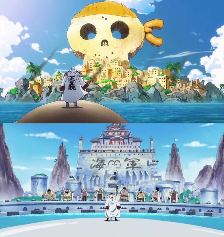 アニメ【ONE PIECE】最新第1113話のガープと白ひげの対比