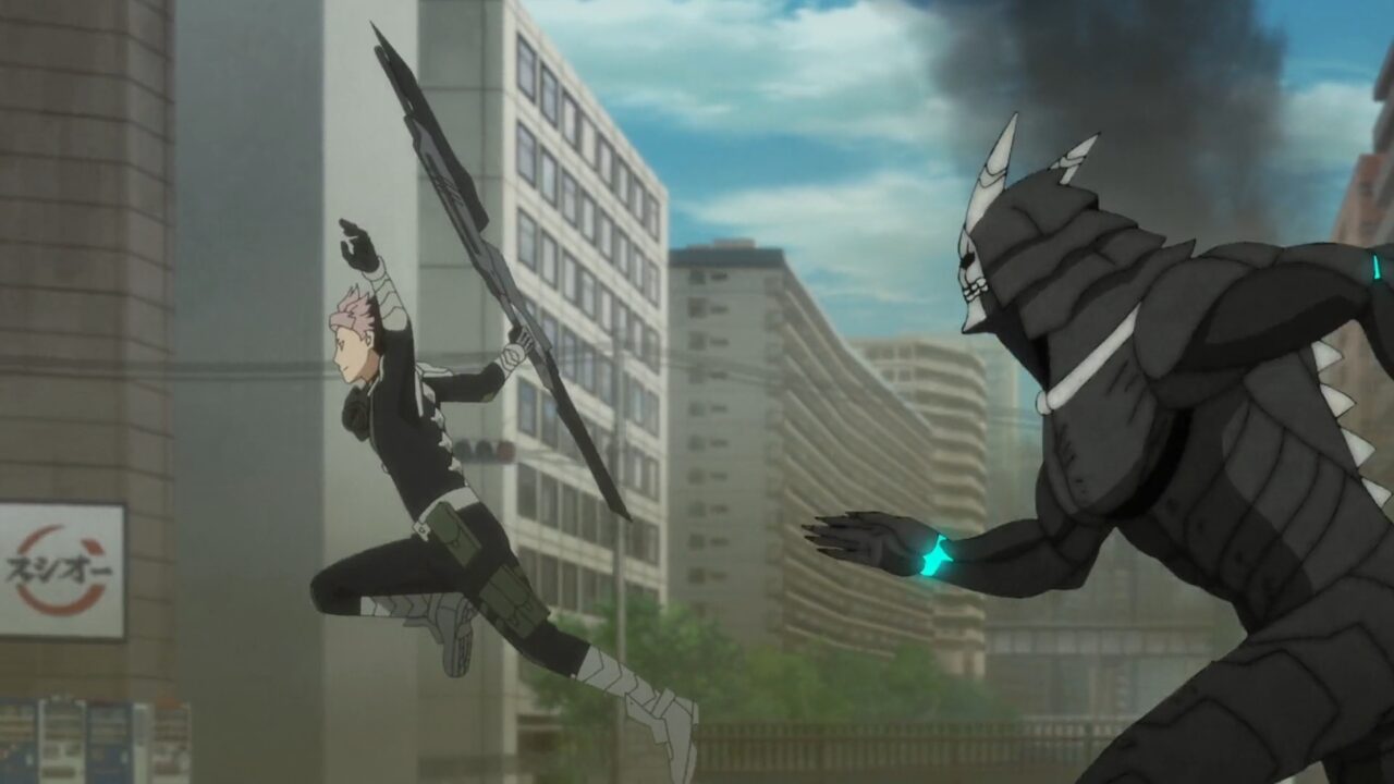 アニメ【怪獣8号 2期】最新第16話の鳴海とカフカ