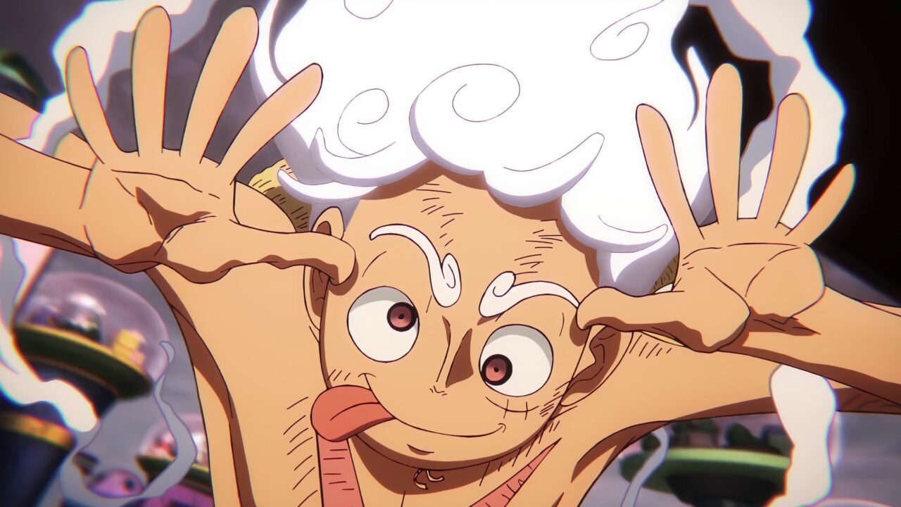 アニメ【ONE PIECE】第1142話のギア5ルフィ