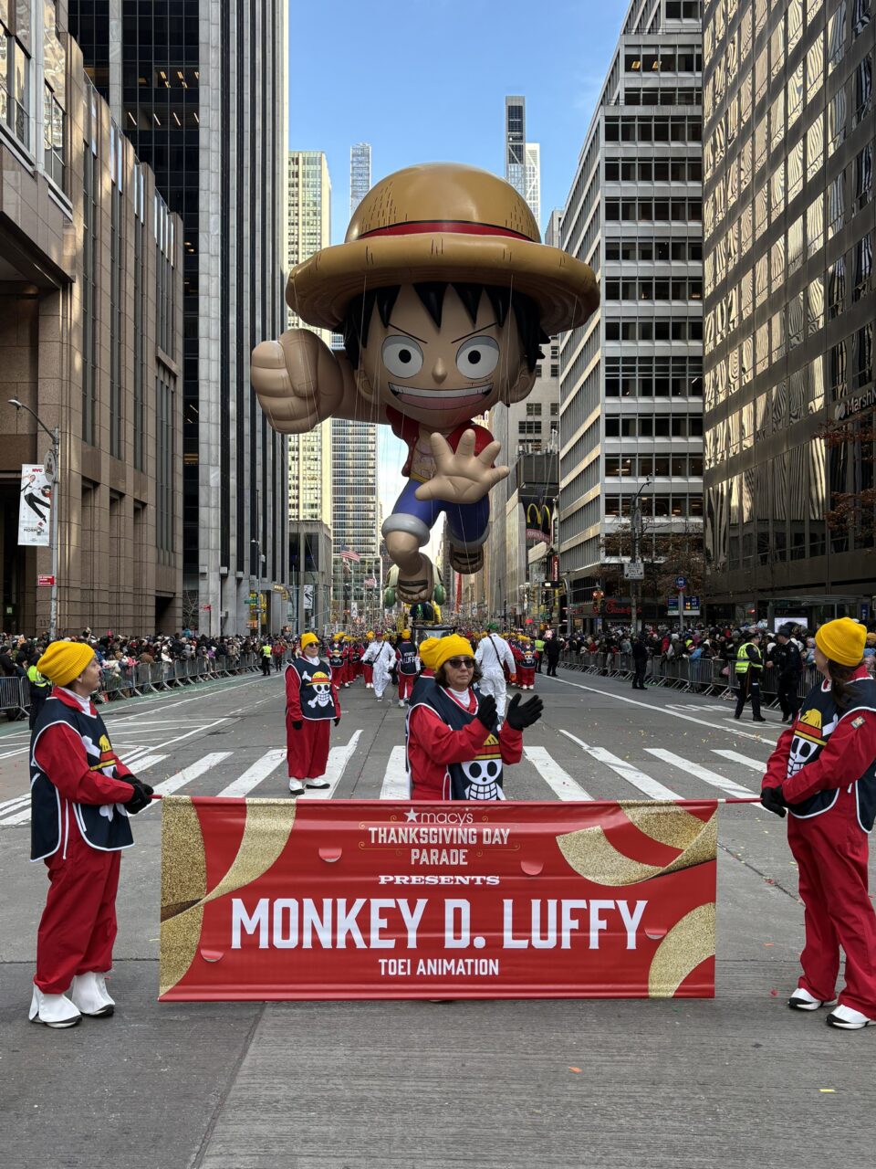 「ONE PIECE」のルフィ巨大バルーン