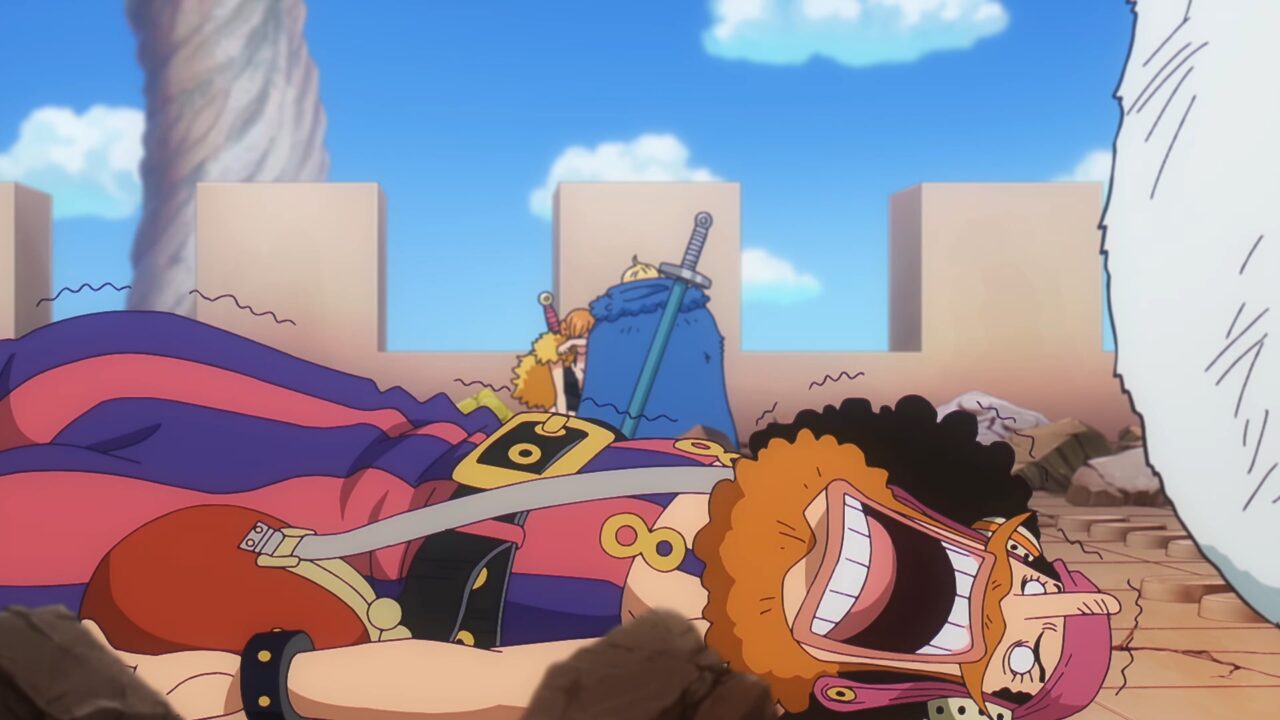 アニメ【ONE PIECE】最新第1157話の盾にされるウソップ
