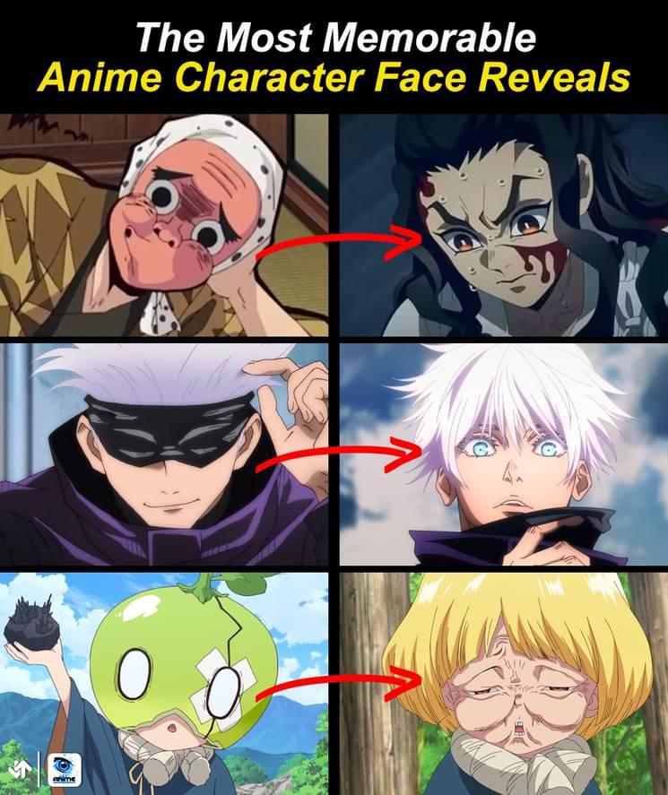 アニメキャラの素顔公開