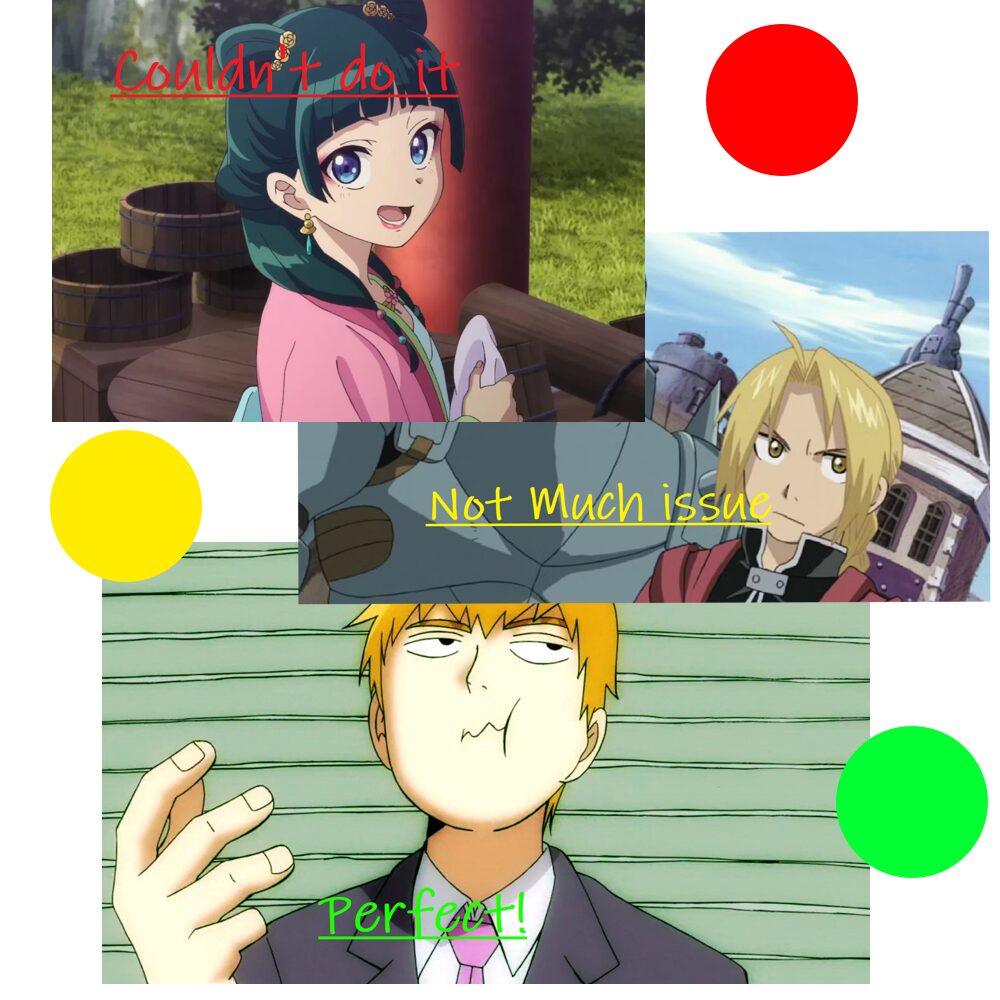 見られるアニメ